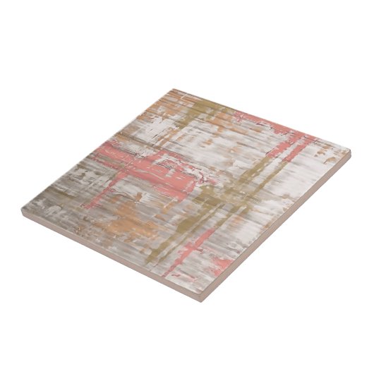 ピンクとグレーのグランジ芸術的抽象芸術 タイル (側面)