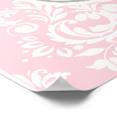 ピンクとグレーのシェブロンBallerina赤ちゃんシャワー ポスター (角)