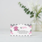 ピンクとグレーのシボロン象 | Bring a Book 名刺 (スタンド正面)