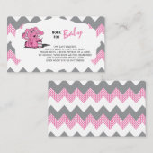 ピンクとグレーのシボロン象 | Bring a Book 名刺 (正面/裏面)