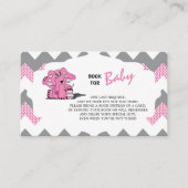 ピンクとグレーのシボロン象 | Bring a Book 名刺 (正面)