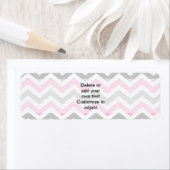 ピンクとグレーのシボロン ラベル (インサイチュ)