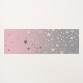 ピンクとグレーのスターグラデーションズスタイリッシュシックモダン ヨガマット