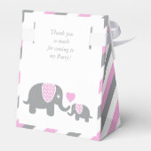 ピンクとグレーのストライプゾウ フェイバーボックス (裏面サイド)
