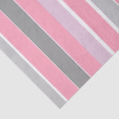 ピンクとグレーのストライプ 薄葉紙 (詳細)