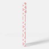 ピンクとグレーのトレリス・モノグラム |編集可能な色 Case-Mate iPhoneケース (裏面 / 右)