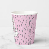 ピンクとグレーのバルーンガールズ10thバースデーパーティーPa 紙コップ (左)