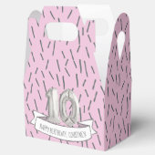 ピンクとグレーのバルーンガールズ10th誕生日パーティー フェイバーボックス (オープン)