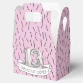 ピンクとグレーのバルーンガールズ13thバースデーパーティー フェイバーボックス (オープン)