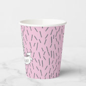 ピンクとグレーのバルーン女の子8th誕生日パーティーPap 紙コップ (左)
