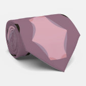 ピンクとグレーのパターンデザイン ネクタイ (ロール)