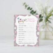 ピンクとグレーのフクロウの赤ちゃんシャワー – ウィッシュ (スタンド正面)