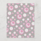 ピンクとグレーのフクロウの赤ちゃんシャワー – ウィッシュ (裏面)