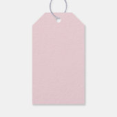 ピンクとグレーのフローラの水の色のパターンありがとう ギフトタグ (裏面)