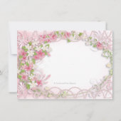 ピンクとグレーのフローラクインセアニラ 招待状 (裏面)