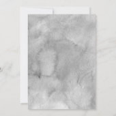 ピンクとグレーのフローラ水色エレガントな結婚式 招待状 (裏面)