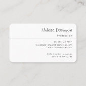 ピンクとグレーのフローラ水色パターン 名刺 (裏面)