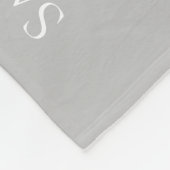 ピンクとグレーのベビーガールのマイルストーン写真 フリースブランケット (角)