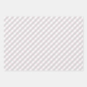 ピンクとグレーのベビーハロウィーンこうもりムーン&ギンガム ラッピングペーパーシート (正面3)