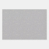 ピンクとグレーのベビーハロウィーンこうもりムーン&ギンガム ラッピングペーパーシート (正面2)