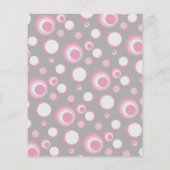 ピンクとグレーのベビーフクロウ |シャワーキャンディバーゲーム チラシ (裏面)