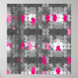 ピンクとグレーのポインチリストのポスター ポスター