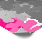 ピンクとグレーのポインチリストのポスター ポスター (角)