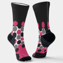 ピンクとグレーのポリカドット