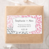 ピンクとグレーのムームウォーターボトルカスタマイズの賛成！ ラベル (インサイチュ)