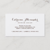 ピンクとグレーのメイソンの名刺 名刺 (裏面)