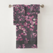 ピンクとグレーのモノグラム