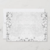 ピンクとグレーのヴィンテージプリンセスバプテスマ 招待状 (裏面)