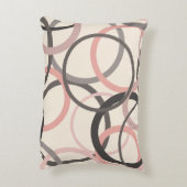 ピンクとグレーの円 アクセントクッション (裏面(縦))