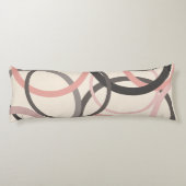 ピンクとグレーの円 ボディピロー (裏面)