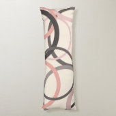 ピンクとグレーの円 ボディピロー (裏面 (縦))