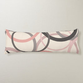 ピンクとグレーの円 ボディピロー