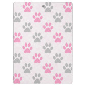 ピンクとグレーの前髪のプリントパターン クリップボード (裏面)