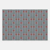 ピンクとグレーの北欧デザイン ラッピングペーパーシート (正面)