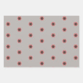 ピンクとグレーの北欧デザイン ラッピングペーパーシート (正面3)