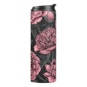 ピンクとグレーの夜の牡丹の庭 タンブラー (回転左)