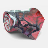 ピンクとグレーの大理石のタイダイのトーン ネクタイ (ロール)