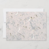 ピンクとグレーの大理石模様のフラットセーブザデートカード セーブザデート (裏面)