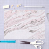 ピンクとグレーの大理石 薄葉紙 (クラフト)