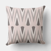 ピンクとグレーの幾何学的 クッション (裏面)