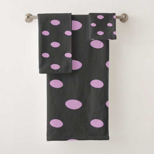 ピンクとグレーの幾何学的 バスタオルセット (インサイチュ)