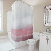 ピンクとグレーの抽象芸術ア絵画ートの。アルテモダンイ シャワーカーテン (インサイチュ)