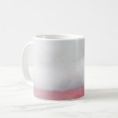 ピンクとグレーの抽象芸術ア絵画ート。アルモダンパイ コーヒーマグカップ (正面左)