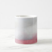 ピンクとグレーの抽象芸術ア絵画ート。アルモダンパイ コーヒーマグカップ (中央)