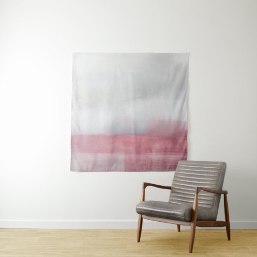 ピンクとグレーの抽象芸術ア絵画ート。アルモダンパイ タペストリー (インサイチュ)