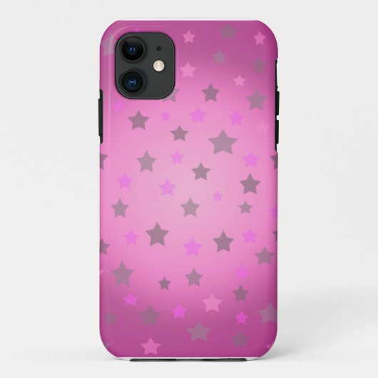 ピンクとグレーの星パターンiphone 5ケース Case-Mate iPhoneケース (裏面)